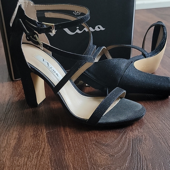 Navy with sparkle sandals - Picture 2 of 4